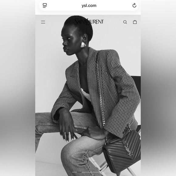 π₯³HPπ₯³π₯Yves Saint Laurent Black College Chevron Cross Body Bagπ₯ - Picture 17 of 17